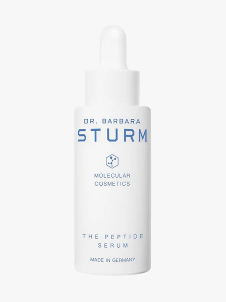 Dr. Barbara Sturm’s The Peptide Serum in branded dropper component on a light gray background