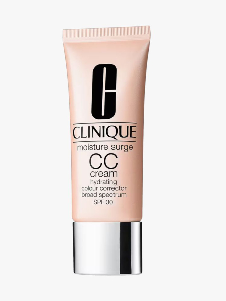 Clinique Moisture Surge CC Cream in branded component on a light gray background