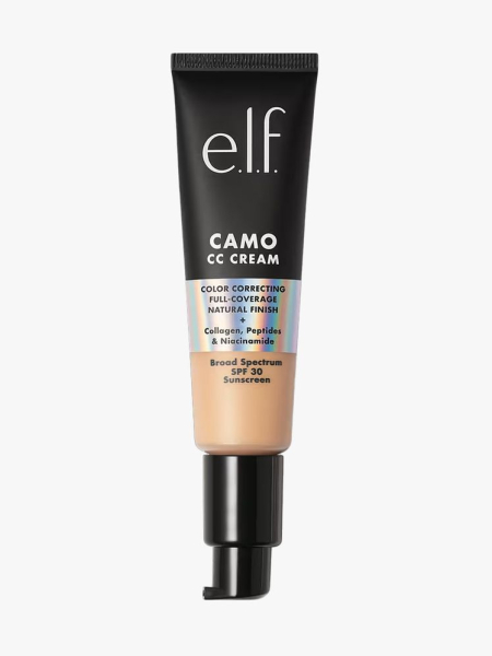 e.l.f. Cosmetics Camo CC Cream in branded tube component on a light gray background